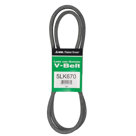 Mbl Mitsuboshi Super KB Standard V-Belt 0.63 in. W X 67 in. L For Riding Mowers 5LK670A